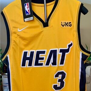 Dwayne Wade Miami Heat UKG Gold Nike Jersey 2020-21.